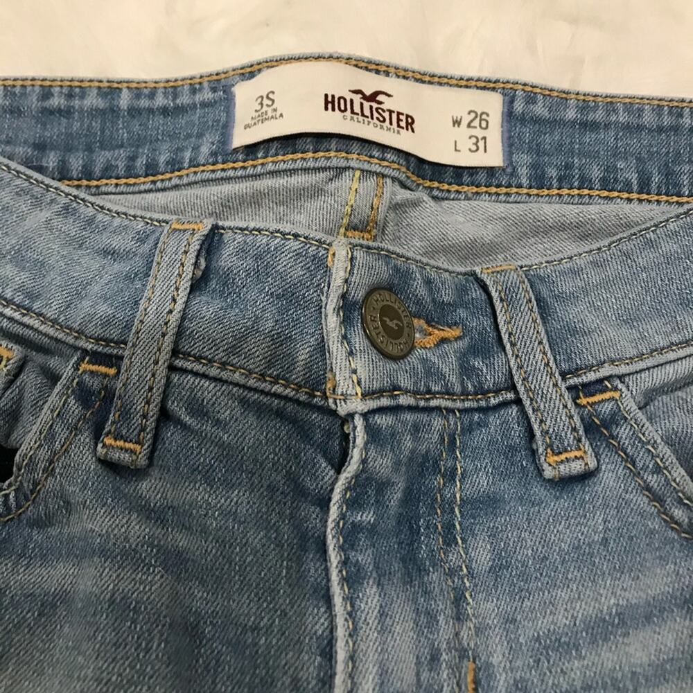 Hollister Wash out white Long Jeans 3S W26 L31 - Picture 3 of 7